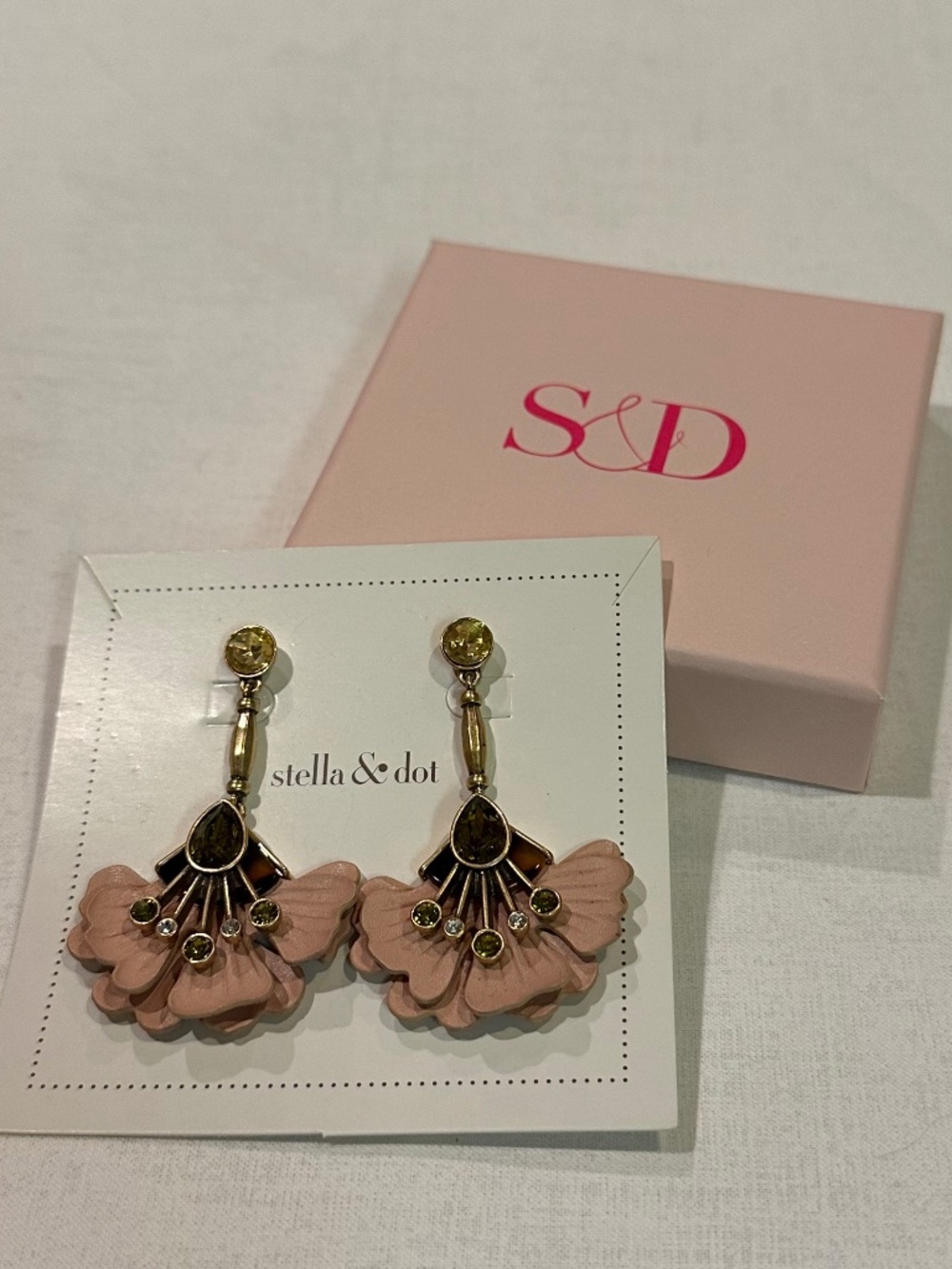 Stella & Dot Rory Floral Drop Earrings